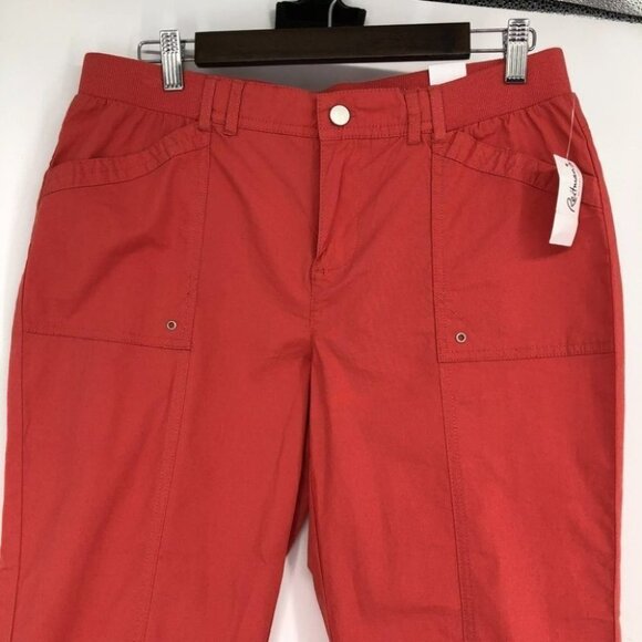 NWT Reitmans coral Capri pants pockets size 10 - Picture 9 of 13